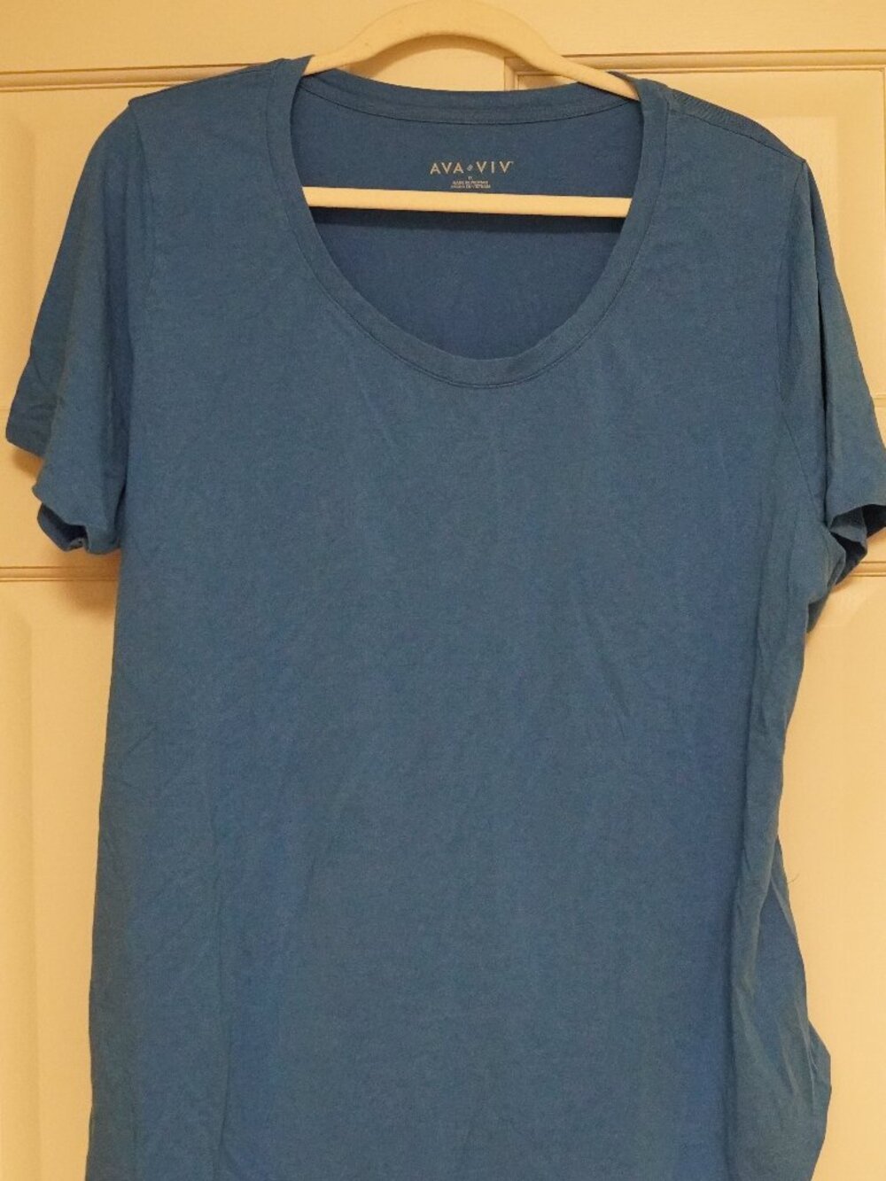 Ava & Viv Blue Modal Blend Scoop Neck Tee 1X